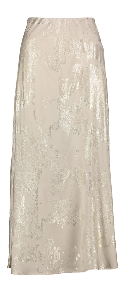 Jupe couleur or imprégnée de luxe