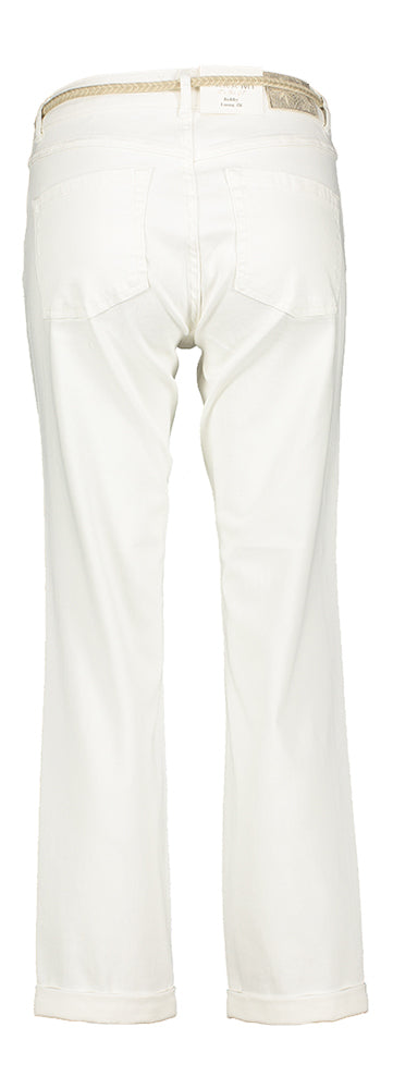 Witte broek loose fit met hoge taille color bobby denim Para Mi