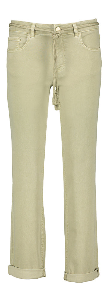 Kaki broek high waist loose fit Bobby Para Mi