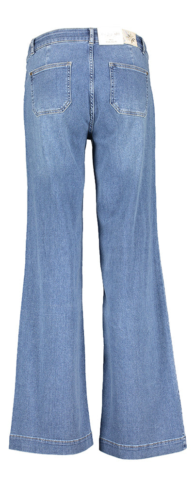 Jean bleu coupe large taille haute et poches plaquées Mira Pocket Para Mi