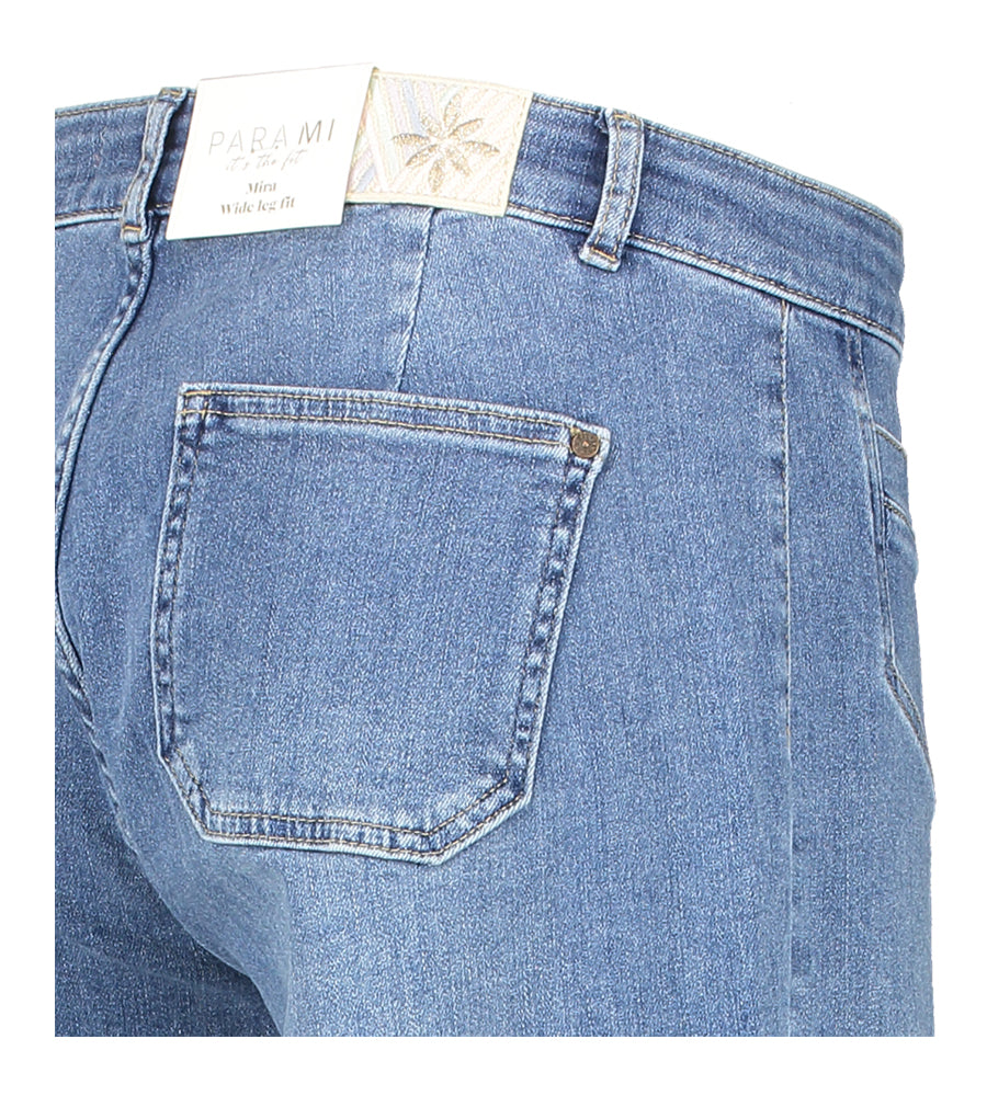 Jean bleu coupe large taille haute et poches plaquées Mira Pocket Para Mi