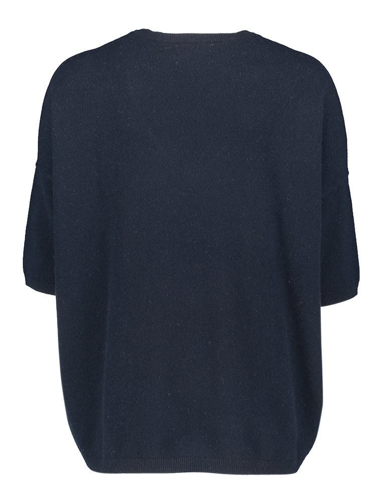 Pull bleu en cachemire Martinettie Read Tricots De Lea