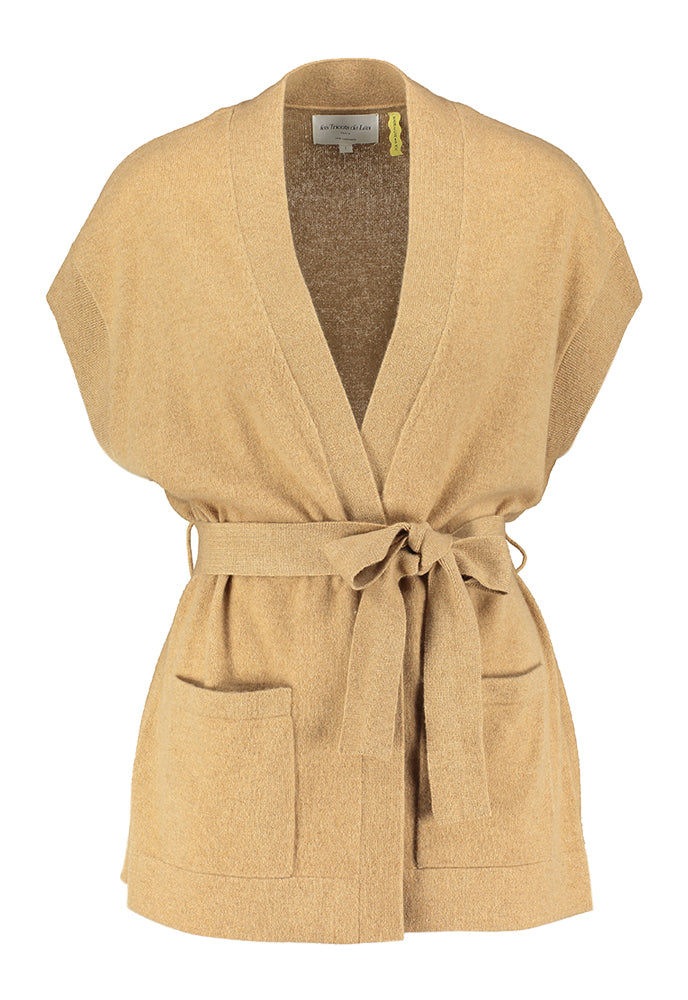 Cardigan beige en cachemire Gooty Les Tricots De Léa