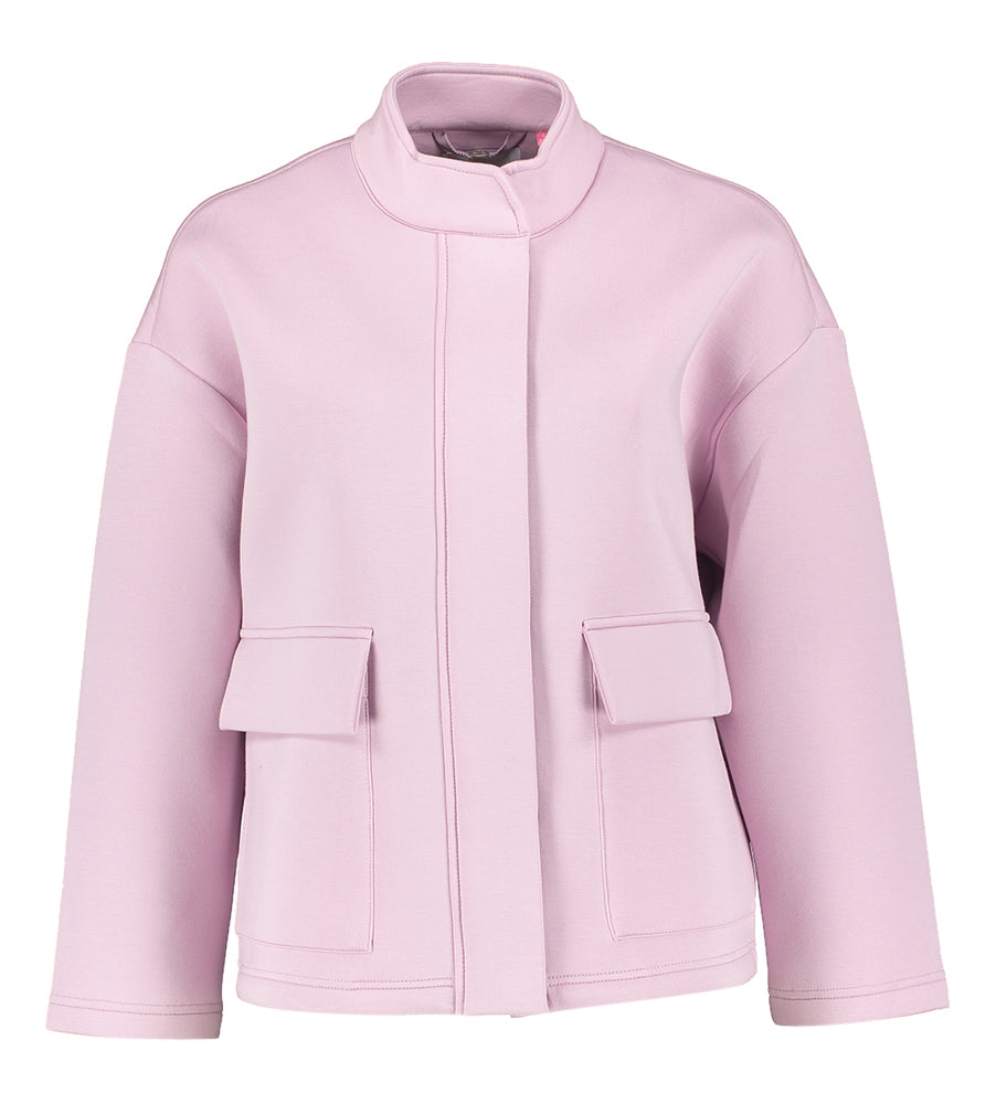 Gilet rose clair à poches plaquées par Erlissa Rino Pelle