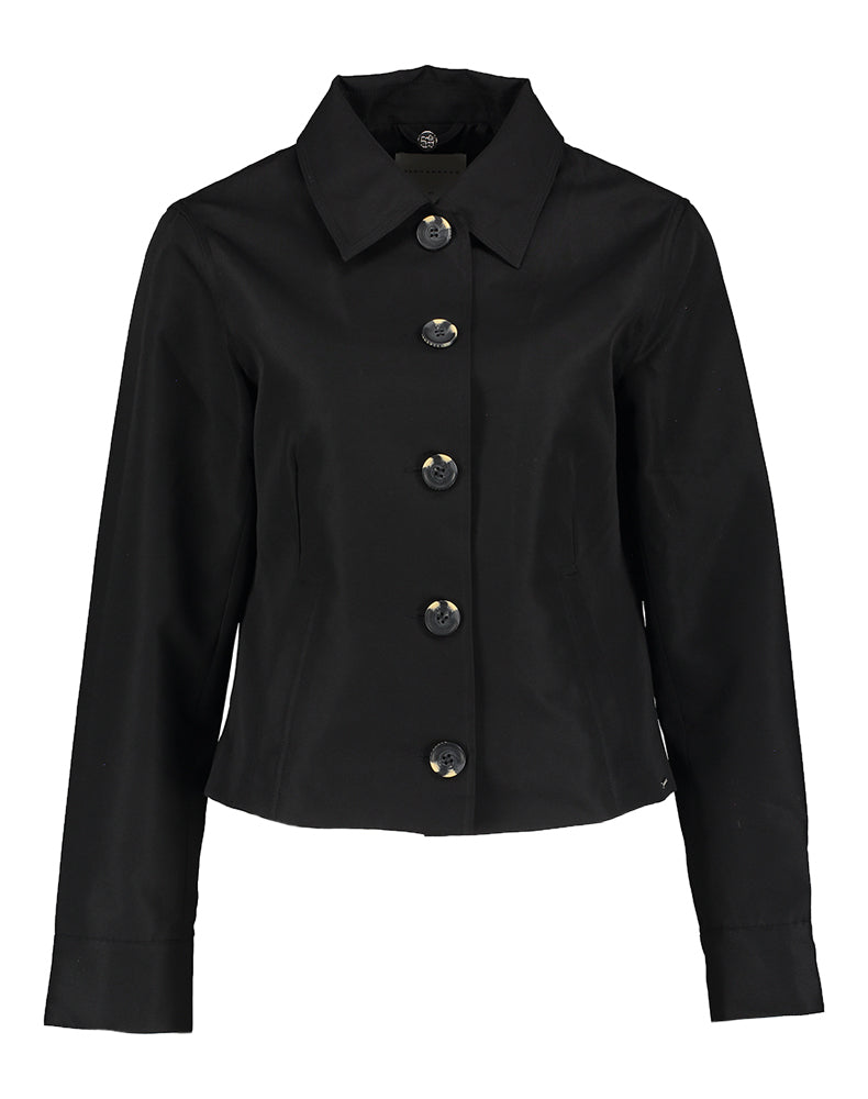 Gilet noir à boutons travaillés par Odette Rino Pelle