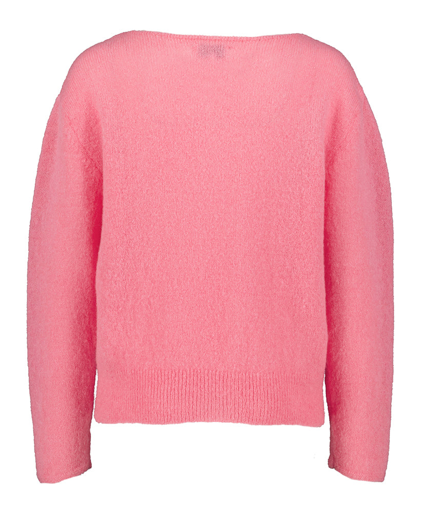 Roze wollen trui Bikey Maison