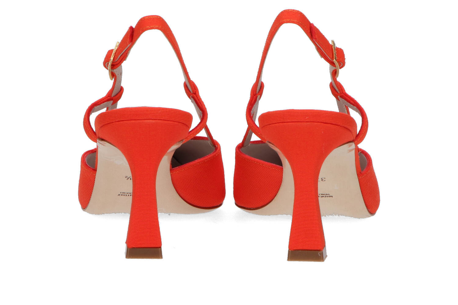 Escarpins rouges à bride arrière en tissu Natan