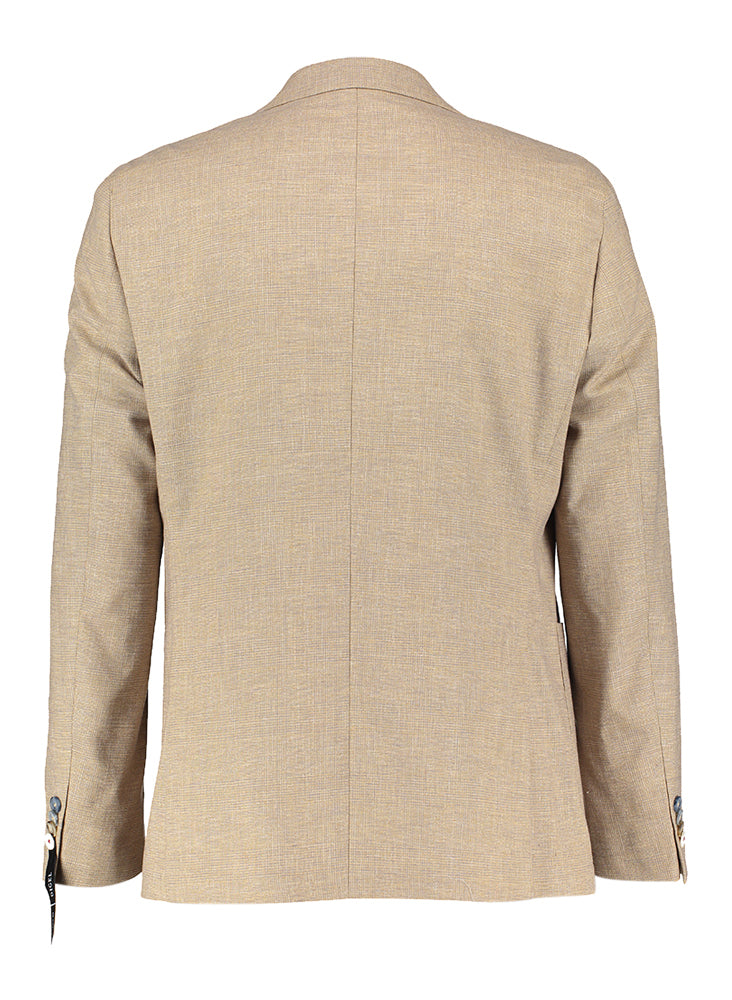 Blazer beige à fin motif losanges Sado Edward Digel