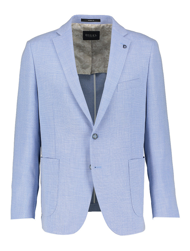 Lichtblauwe blazer met knopen Sakko Edward Digel
