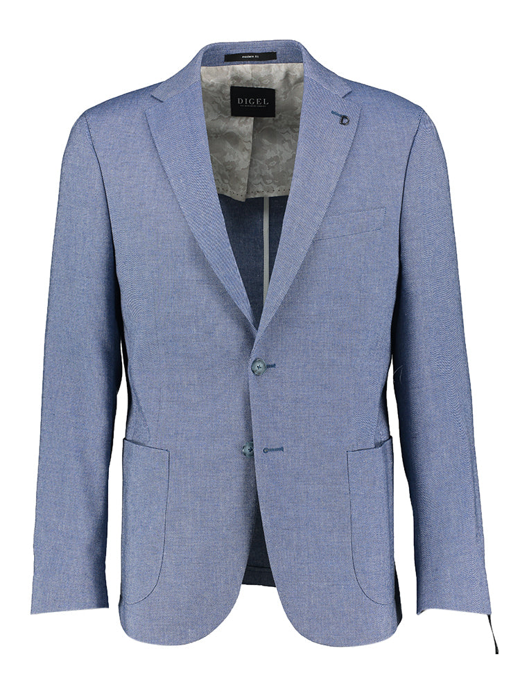 Blauwe blazer modern fit Sakko Digel