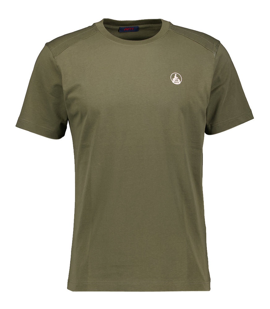 T-shirt en coton kaki à col rond et manches courtes Pedro Bear Jott