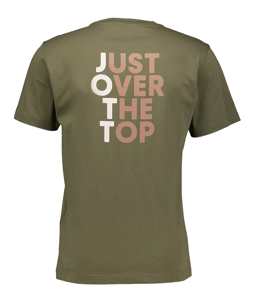 T-shirt en coton kaki à col rond et manches courtes Pedro Bear Jott