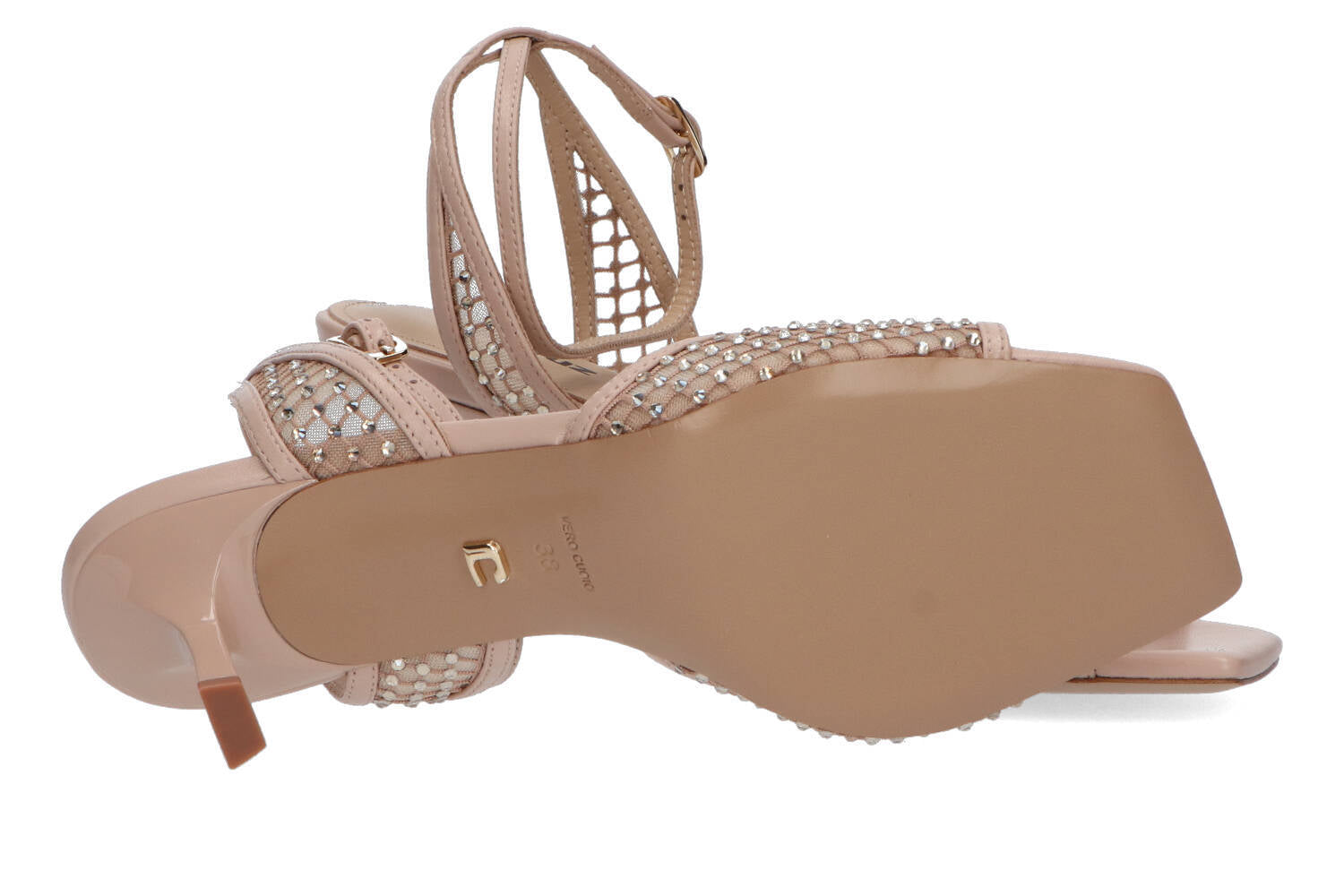 Sandales nude à strass Lola Cruz