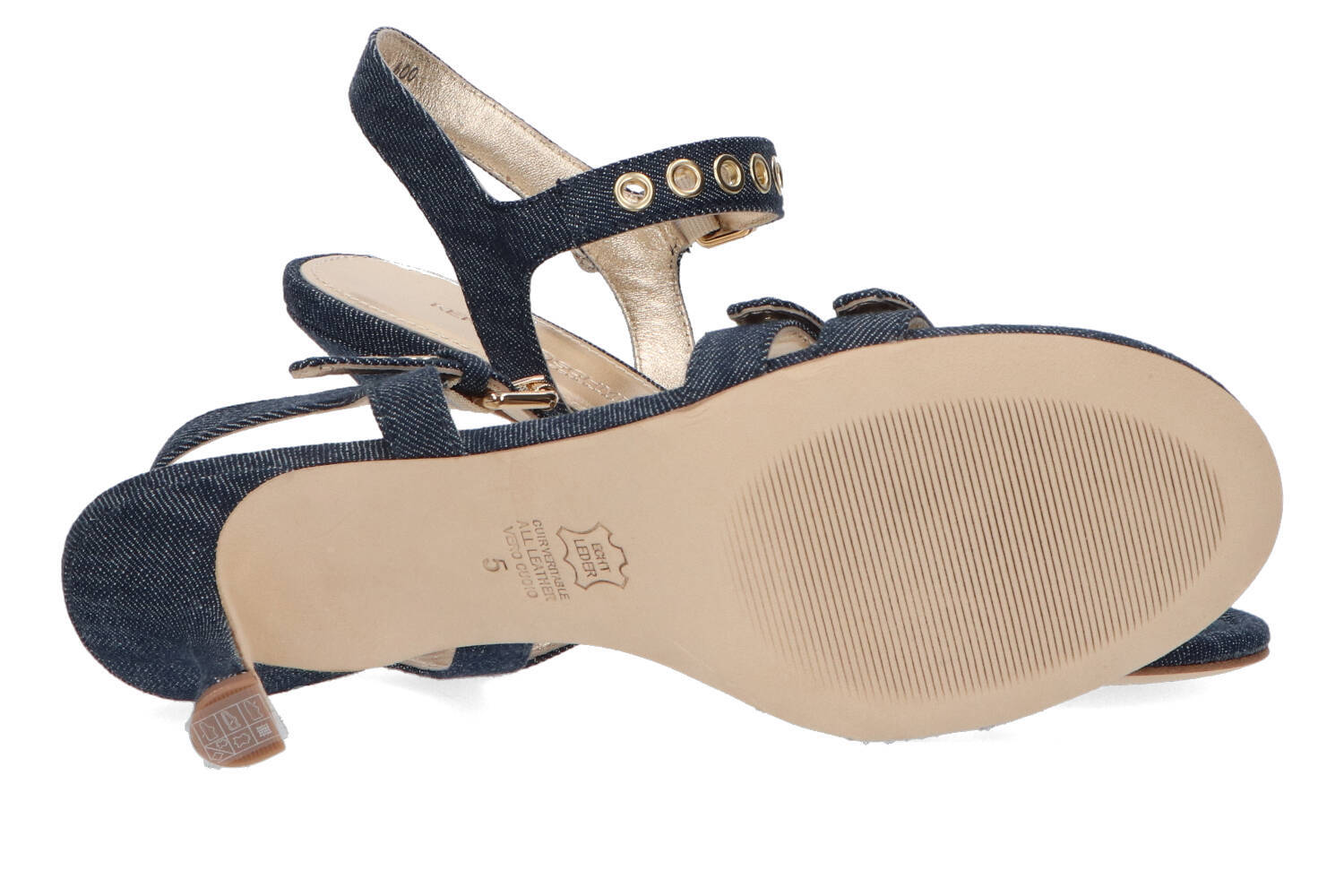 Sandales en jean bleu à talon aiguille Kennel+Schmenger