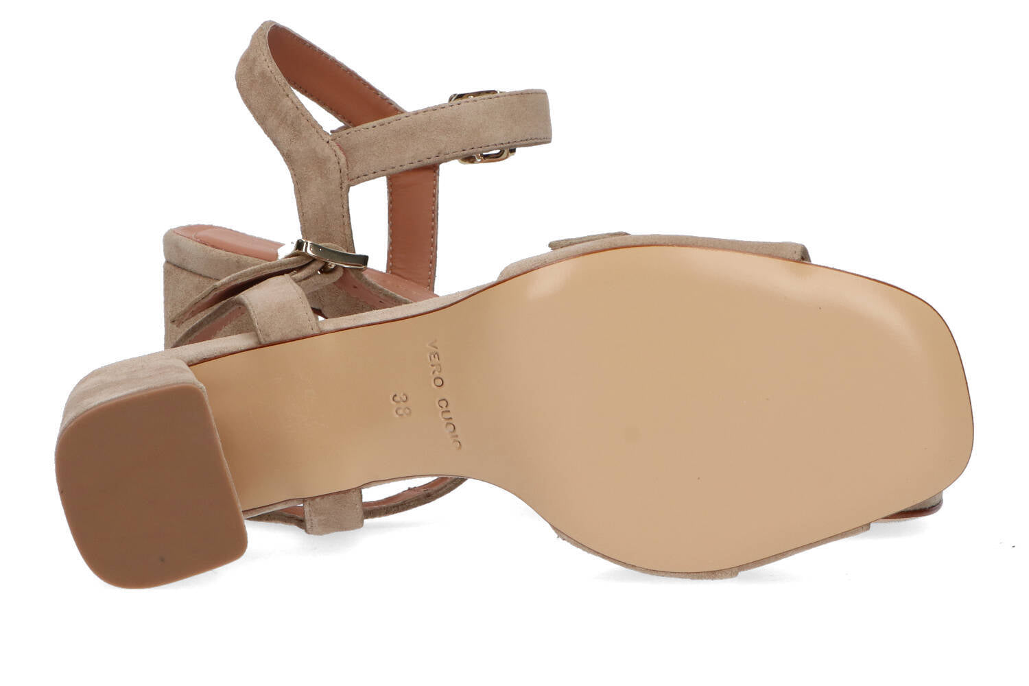 Sandales beiges à talon bloc Triver Flight