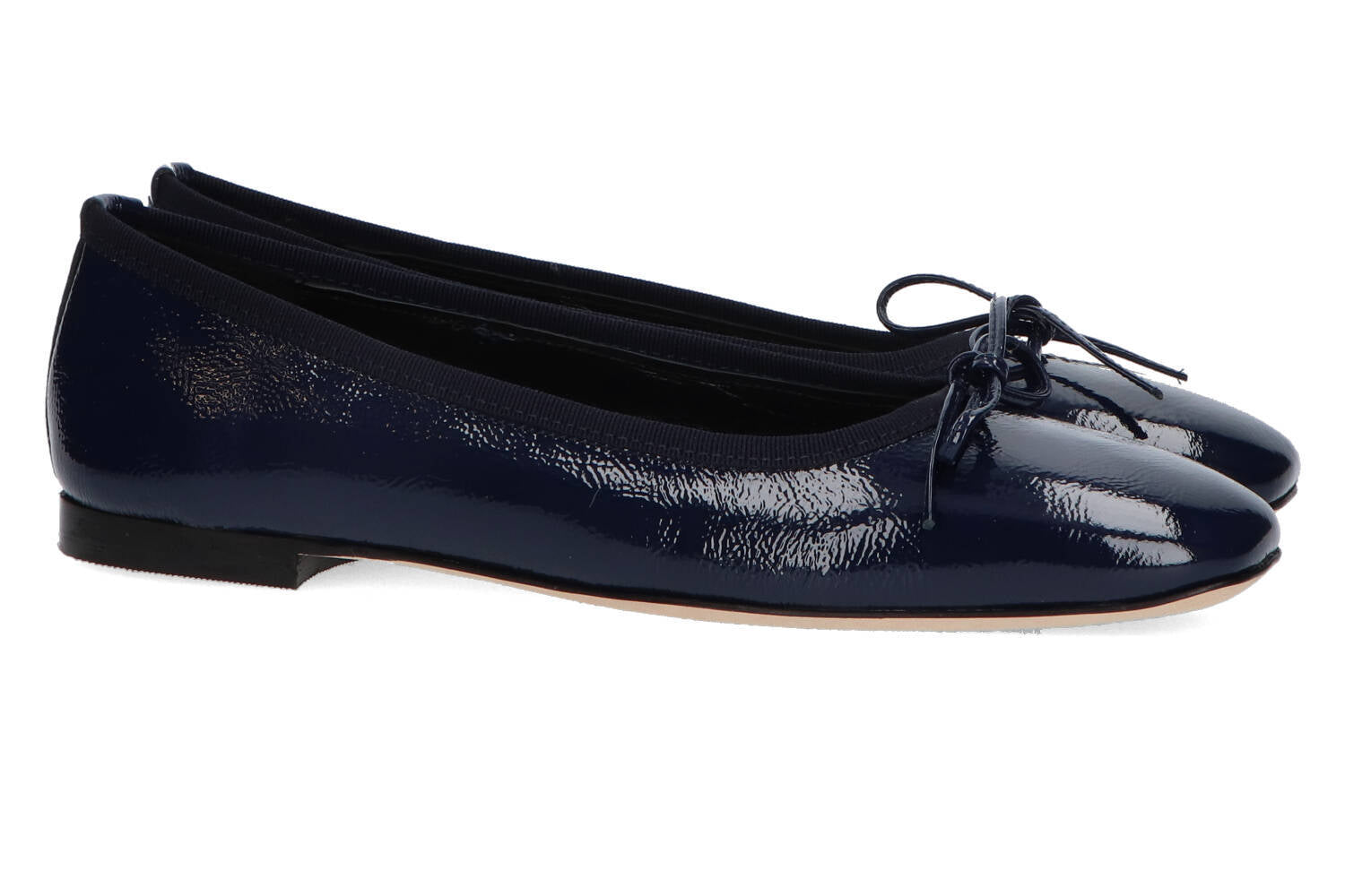 Ballerines bleu foncé en cuir verni Perla Odare