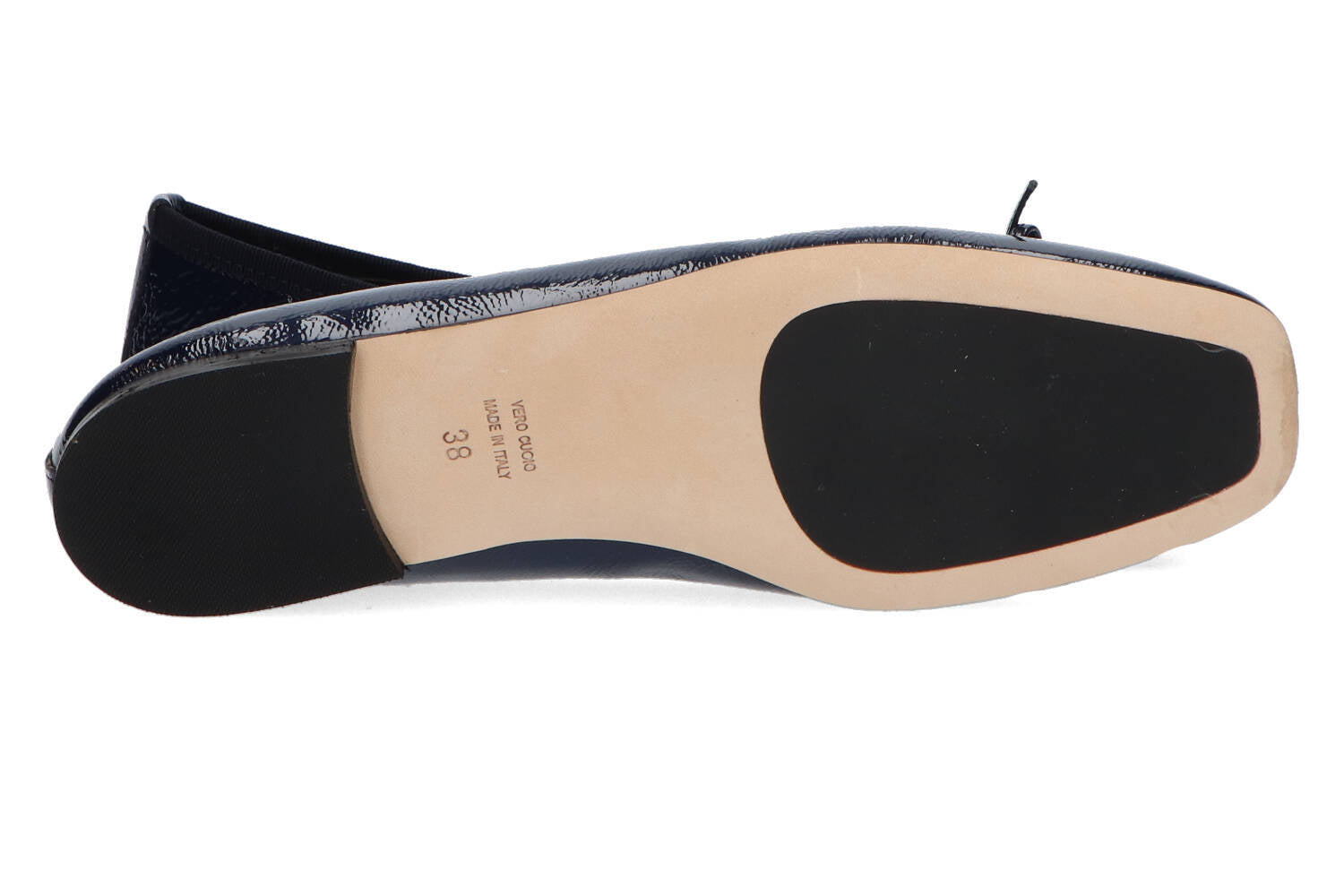 Ballerines bleu foncé en cuir verni Perla Odare