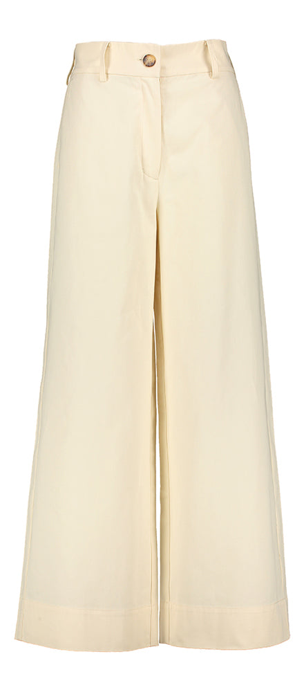 Pantalon large en coton ivoire Rue de Tokyo