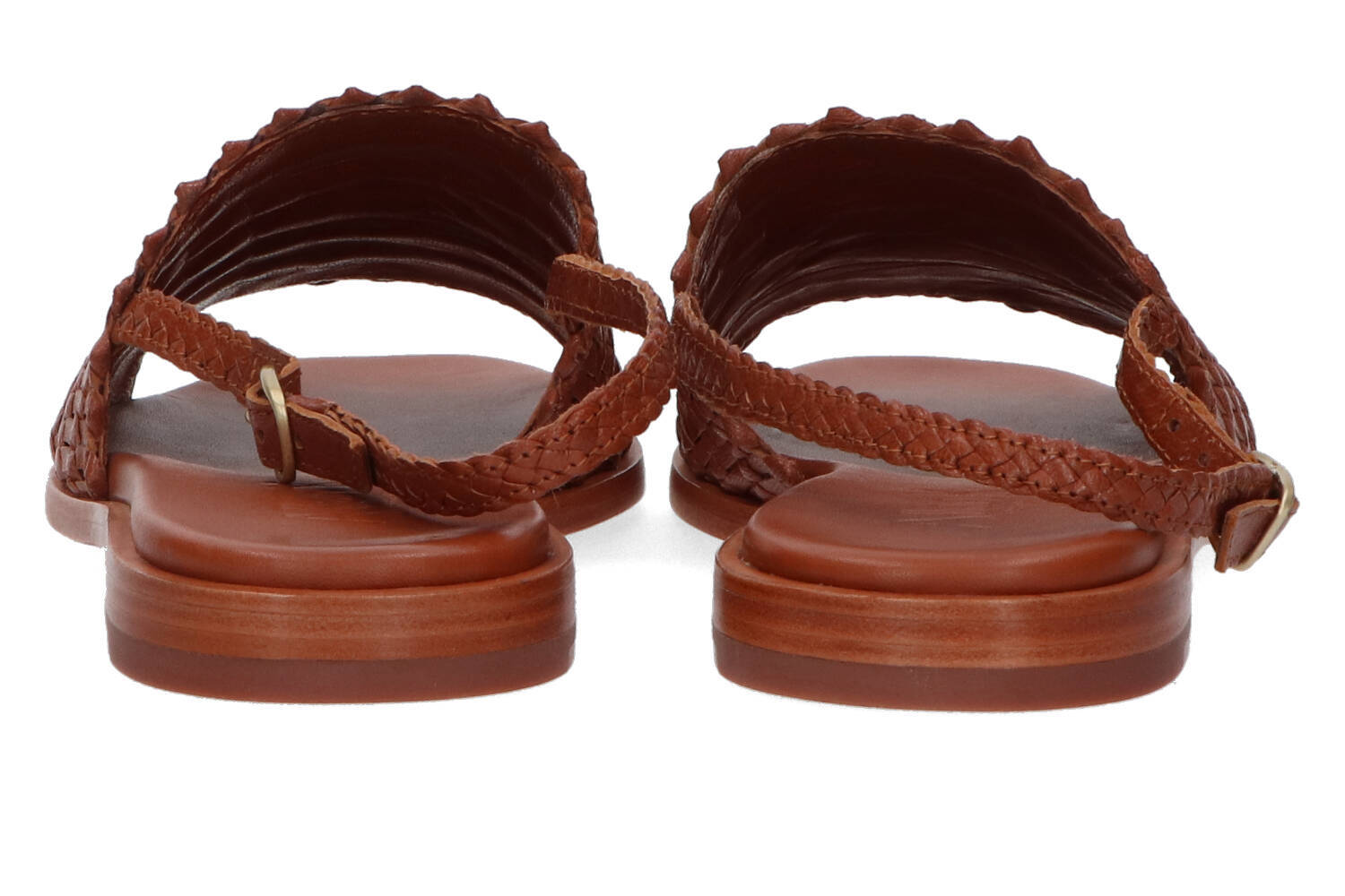Cognac kleurige sandalen Hope Lizard Allan K