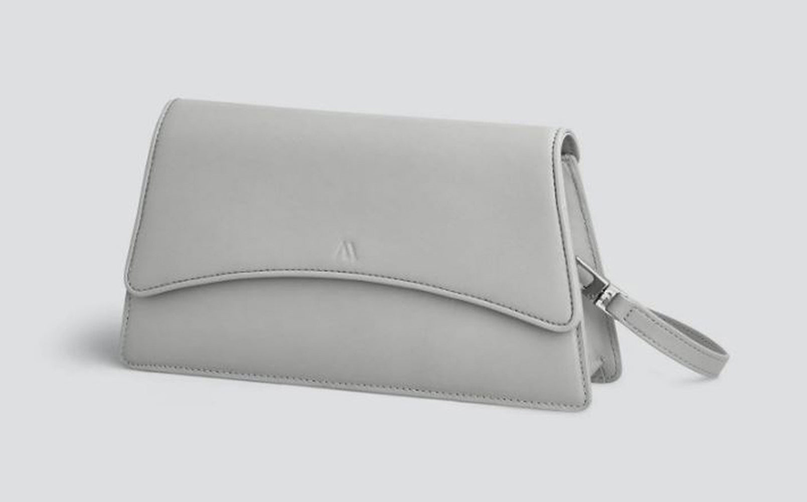 Sac à main gris clair avec chaîne Mini Arch Kaai