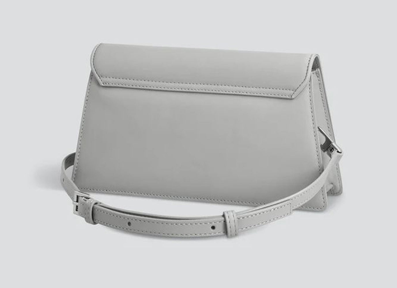 Sac à main gris clair avec chaîne Mini Arch Kaai