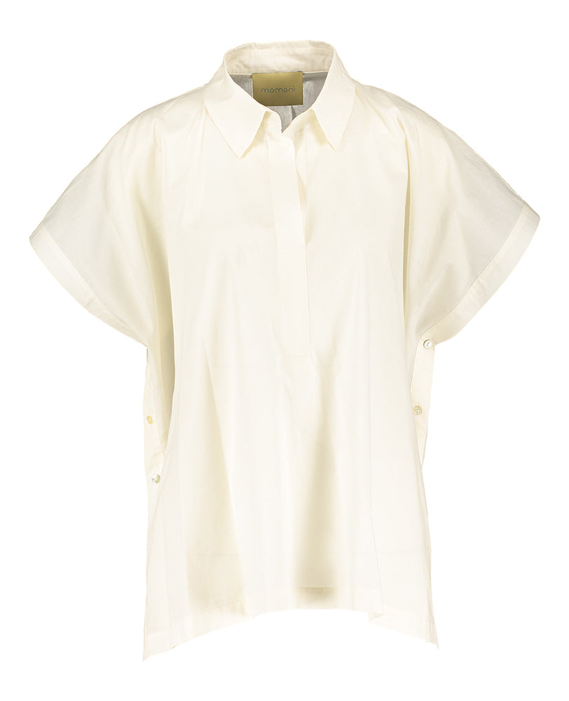 Chemisier beige à boutons Amanda Momoni