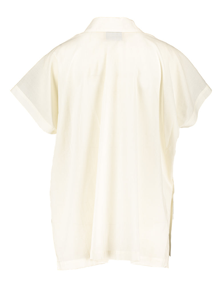 Beige blouse met knoopdetail Amanda Momoni