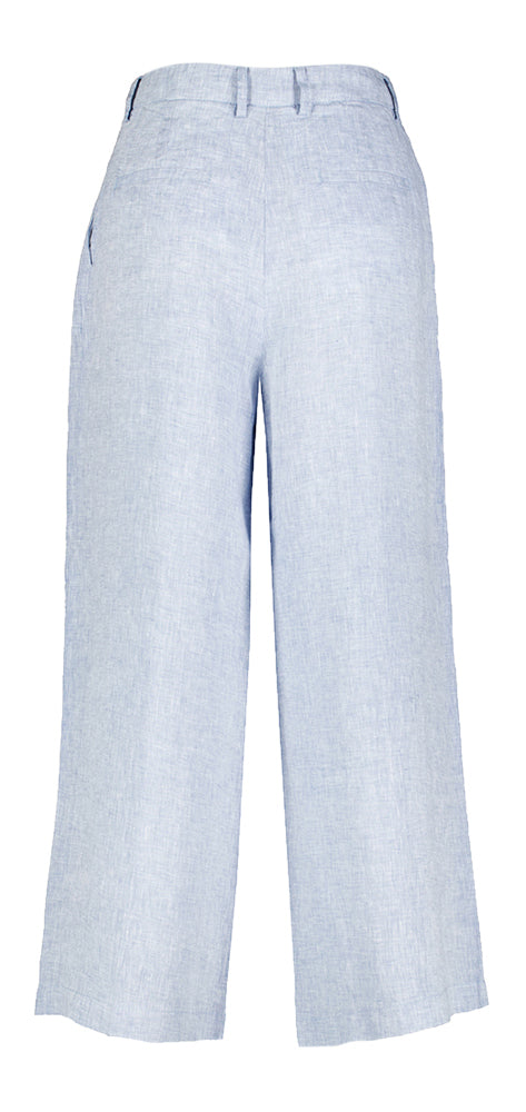 Pantalon ample en lin bleu clair à plis Tapir Momoni