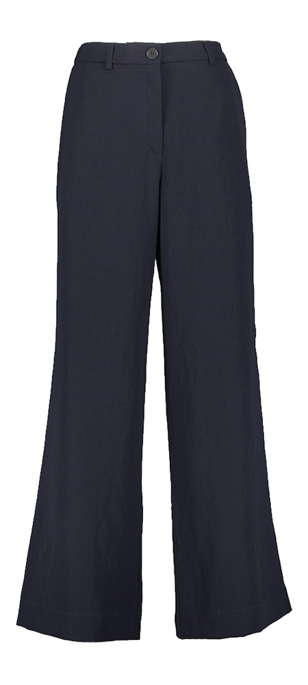 Donkerblauwe soepelvallende broek Zenggi
