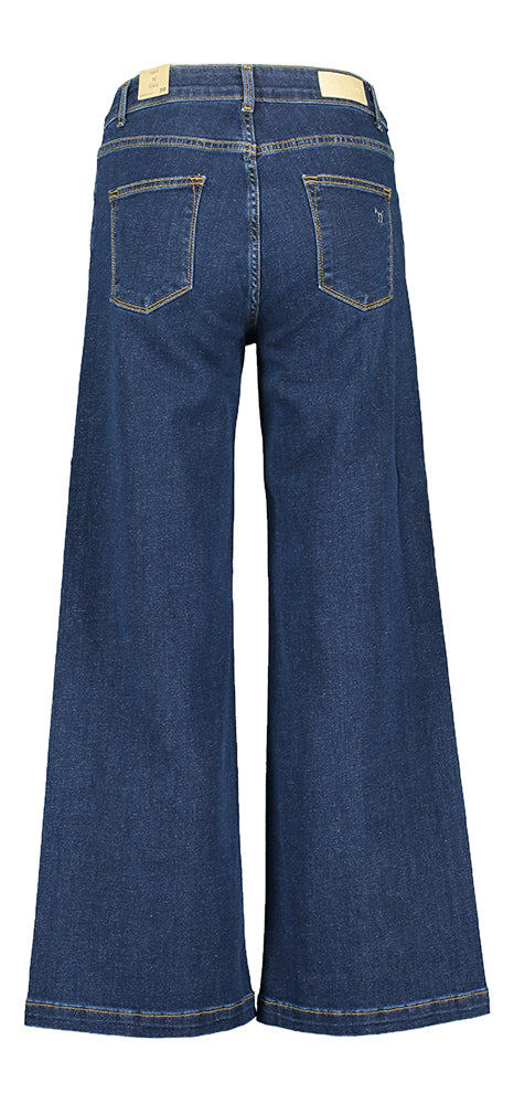 Donkerblauwe wide leg jeans Denise Noir'n'bleu