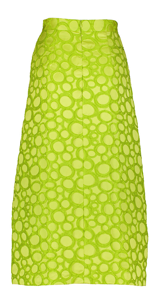 Groene feestelijke rok met structuur Alice JQ Circle Lunatica
