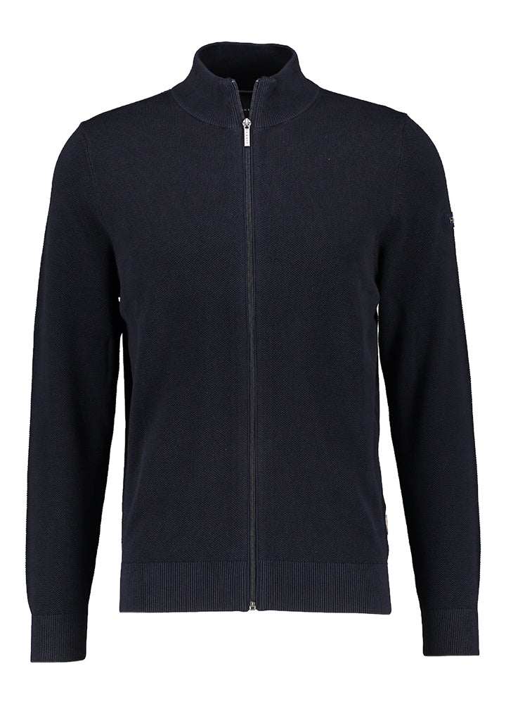 Donkerblauwe trui met ritssluiting Bugatti