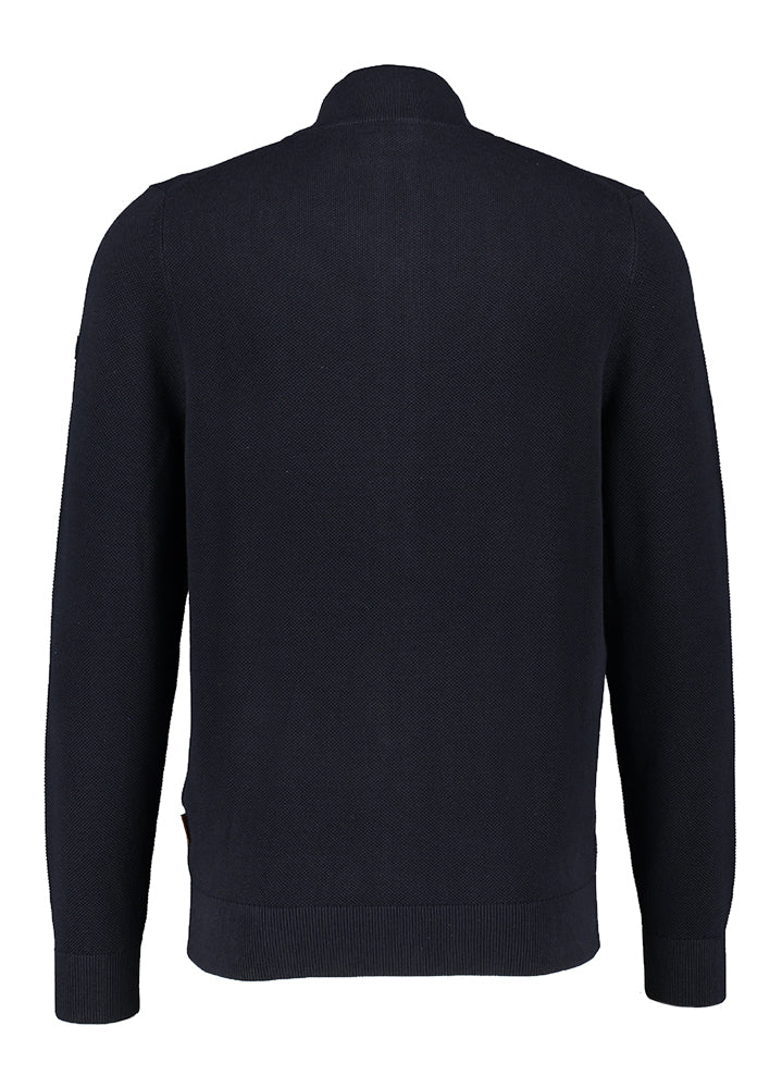 Donkerblauwe trui met ritssluiting Bugatti