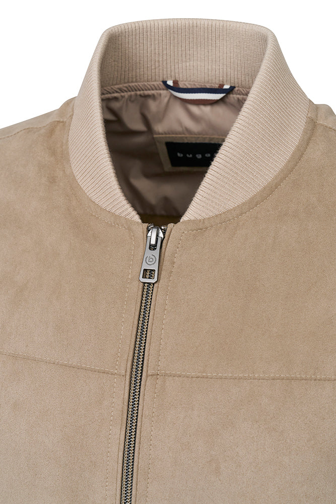 Gilet beige en tissu daim Bugatti