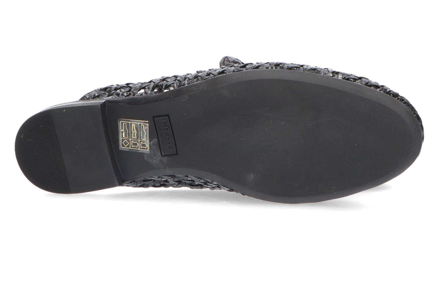 Pantoufles noires tissées Frau