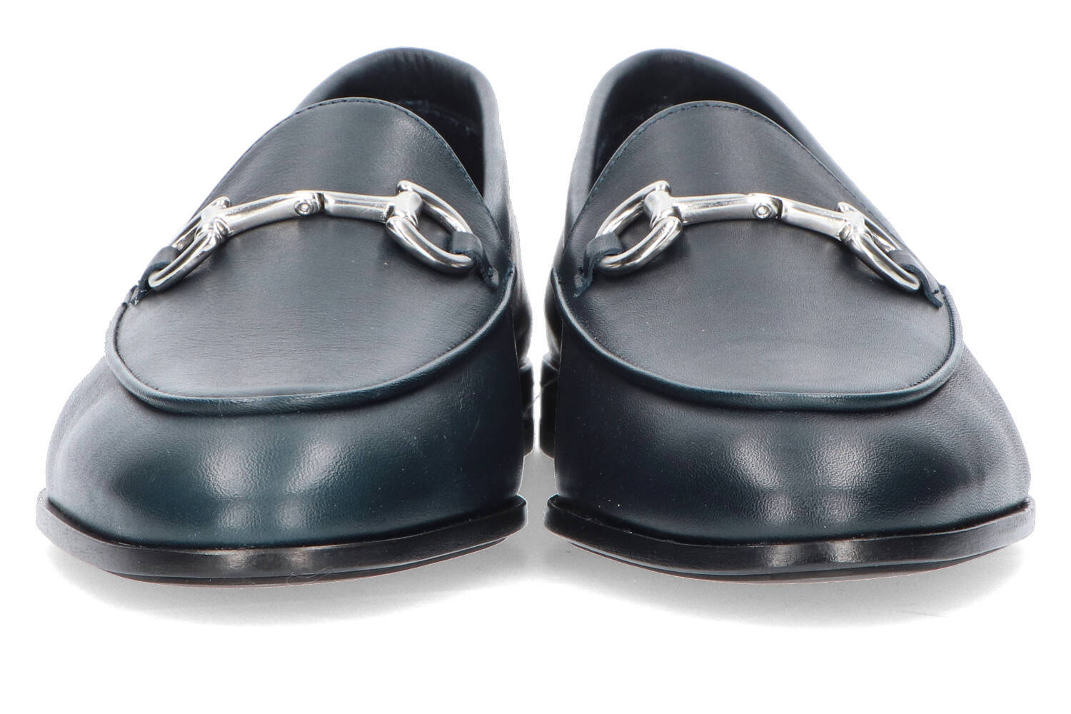 Mocassins en cuir bleu foncé Frau