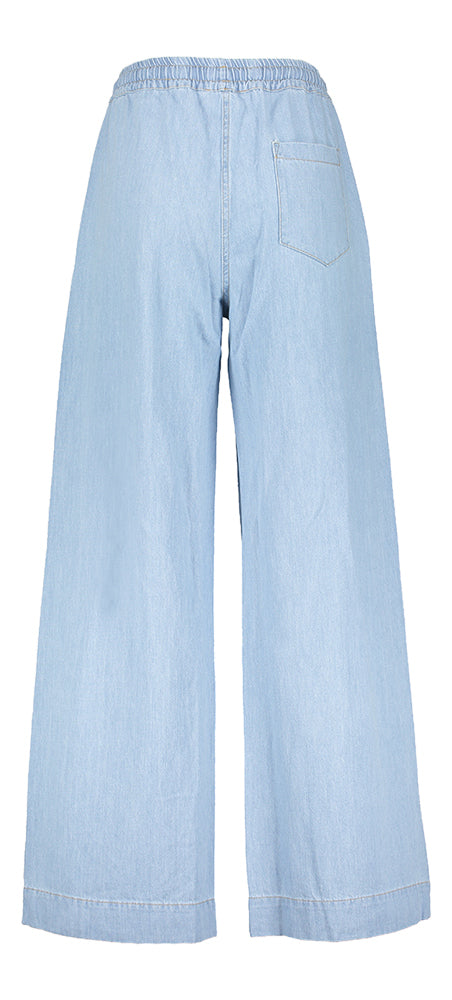 Licht blauwe wijdvallende jeans met elastiek Jeff By-Bar