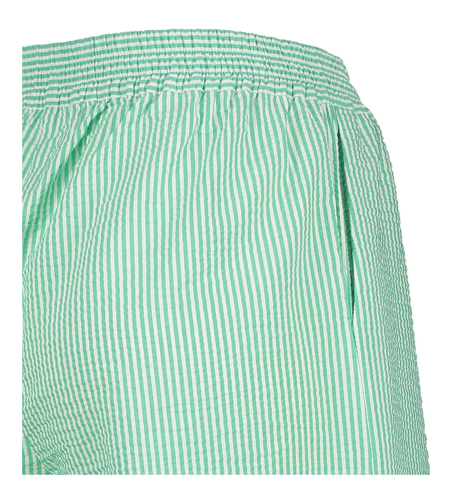 Groene gestreepte wijde broek met elastiek Randy By-Bar