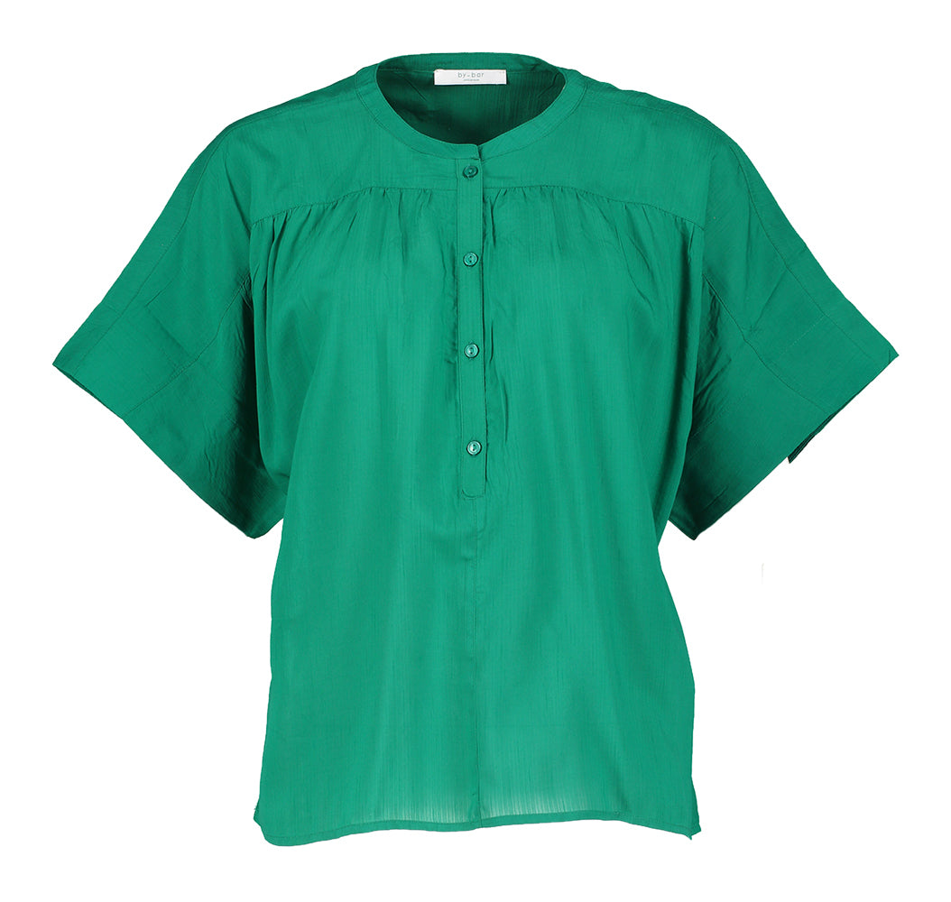 Smaragdgroene blouse met korte mouwen Bo By-Bar