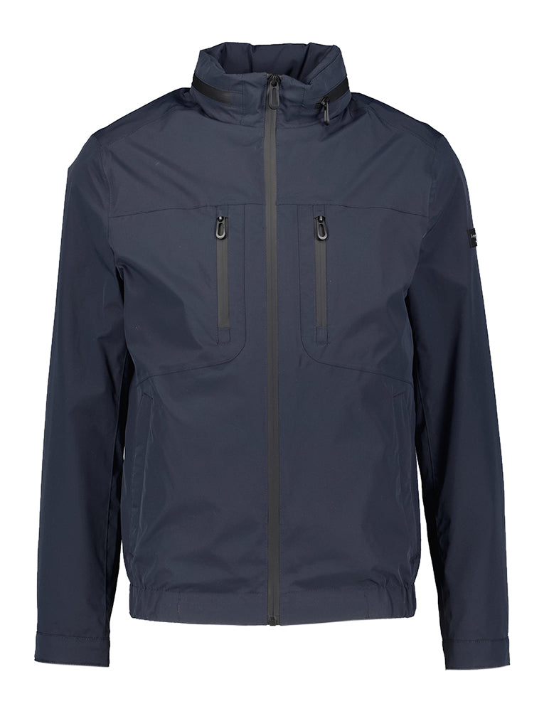 Donkerblauwe water- en jas met rits Bugatti
