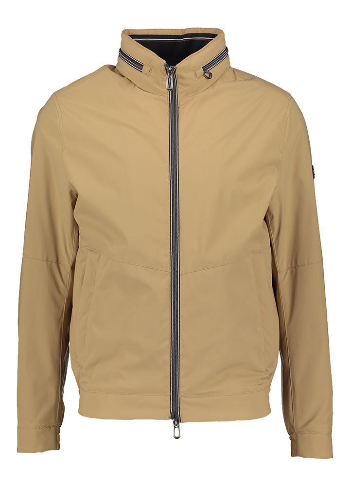 Camelkleurige jas met uitritsbare rits Bugatti