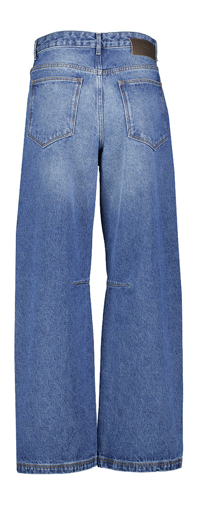 Blauwe loose fit jeans met hoge taille Soeur