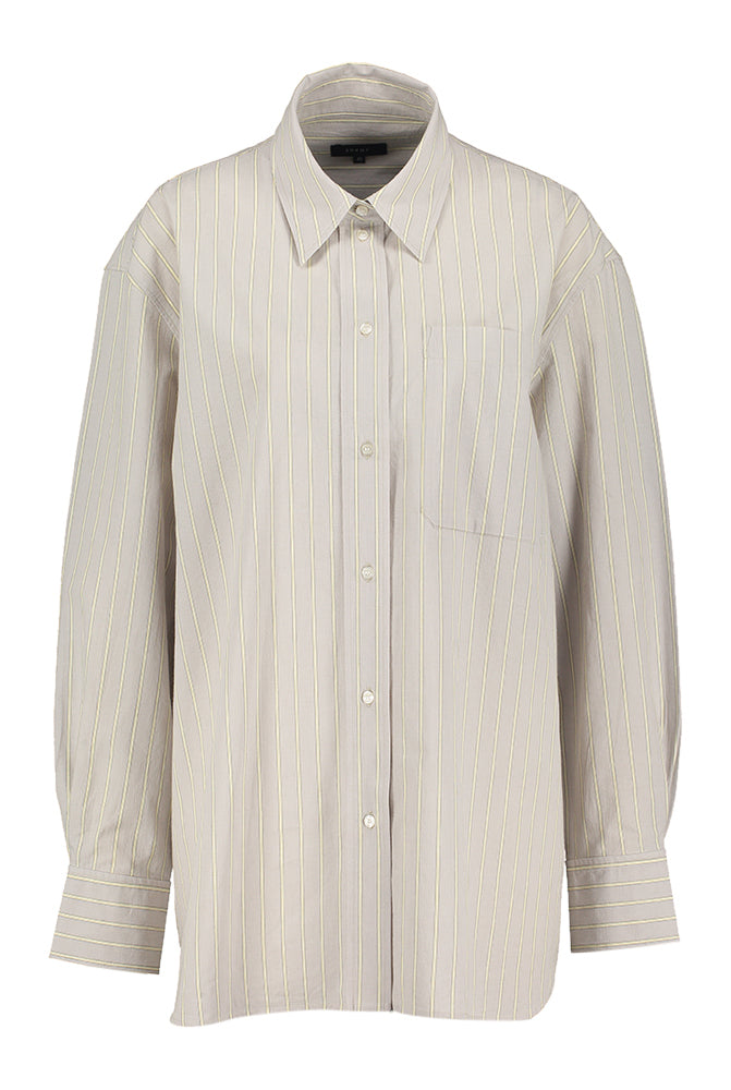 Blouse gris clair écru à rayures Soeur