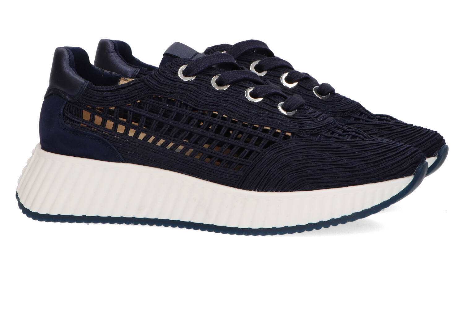 Donkerblauwe lage sneakers Softwaves