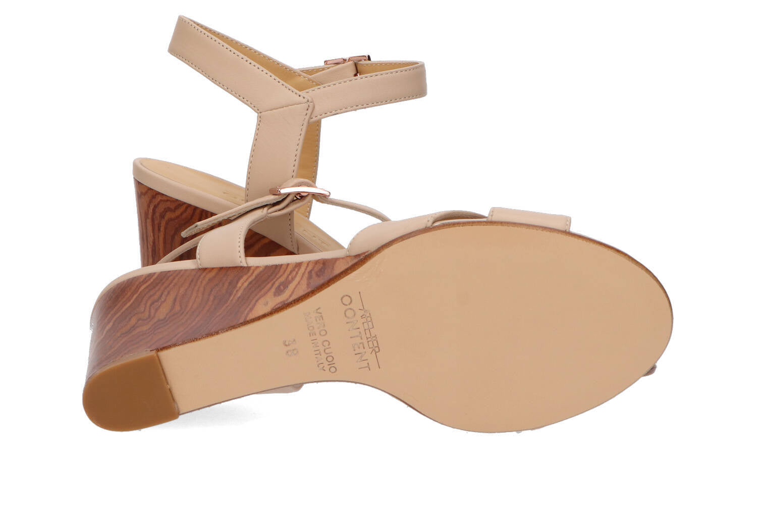 Blush sandalen met sleehak Cara Atelier Content