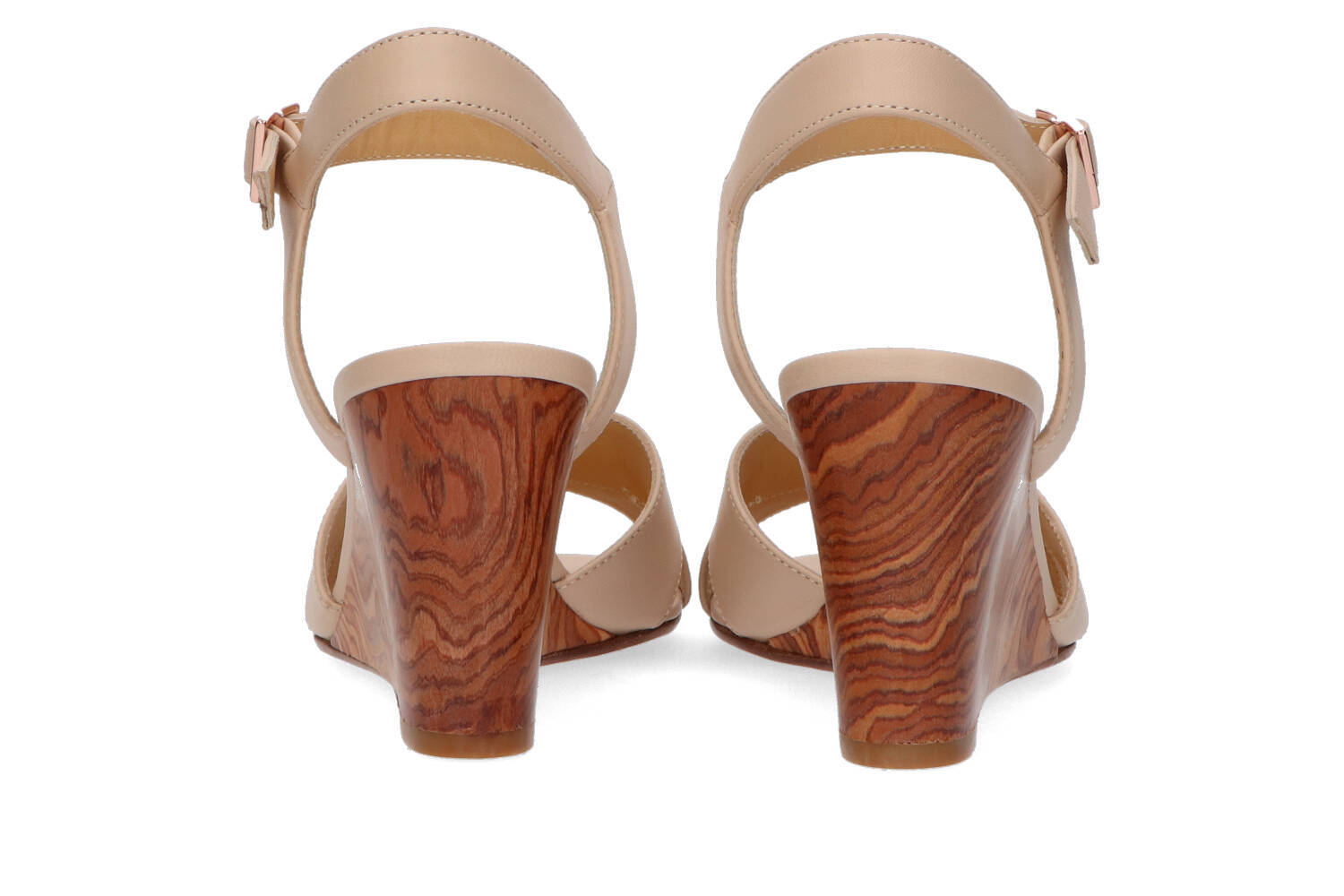 Sandales compensées rose poudré Cara Atelier Content