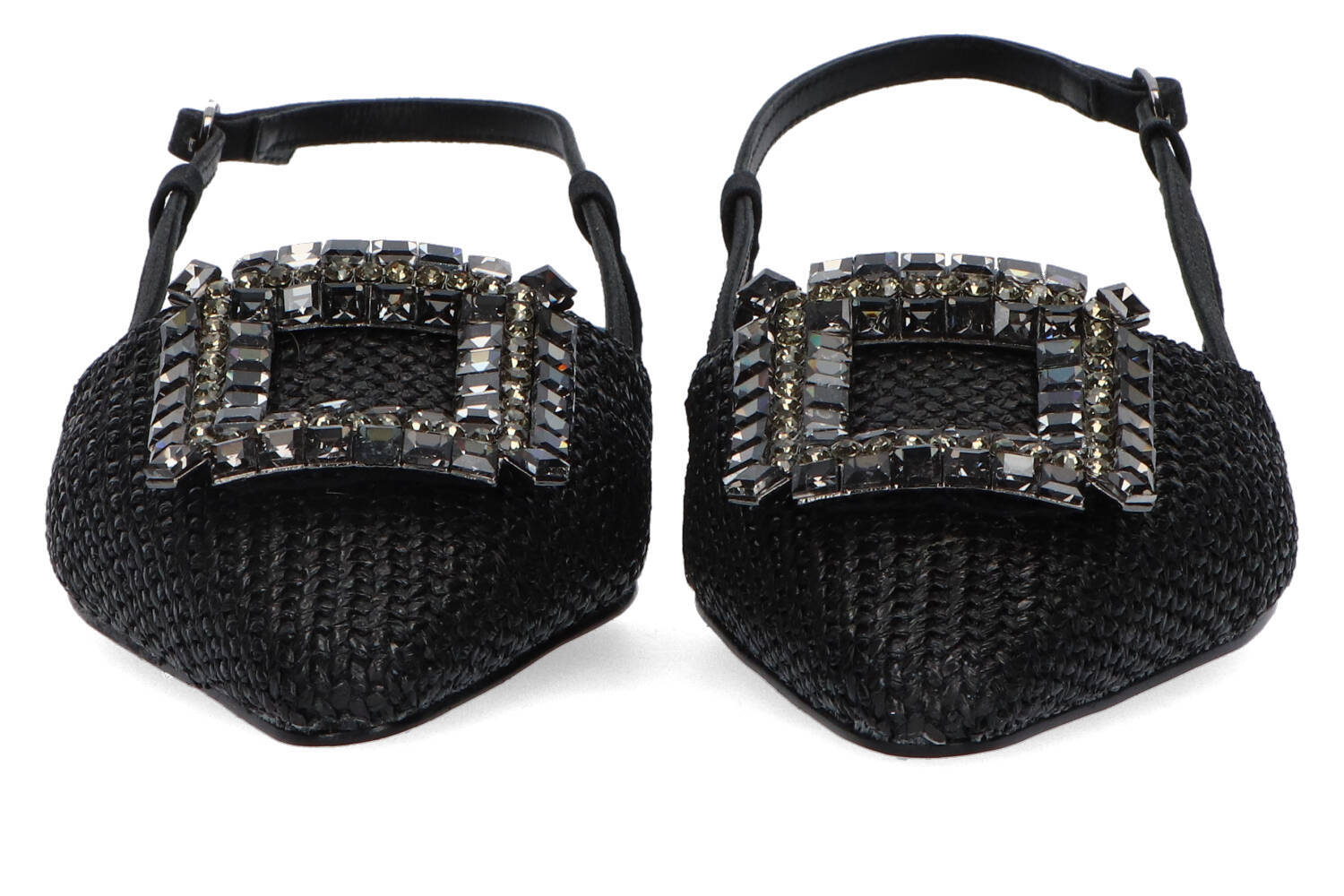 Mocassins noirs en raphia Lodi