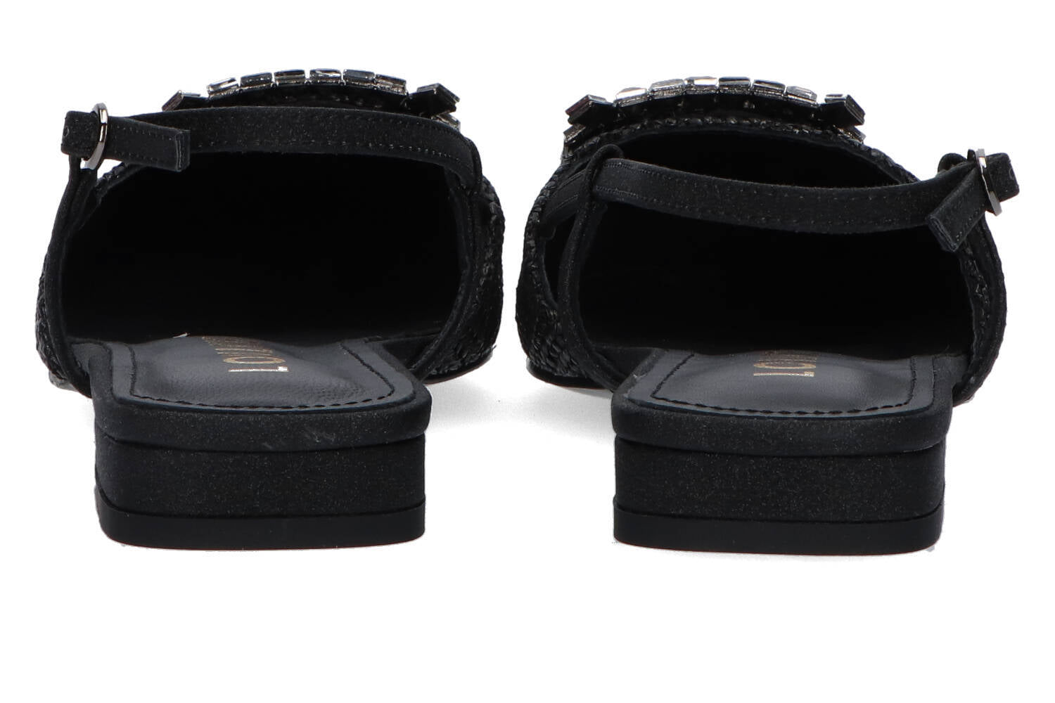 Mocassins noirs en raphia Lodi