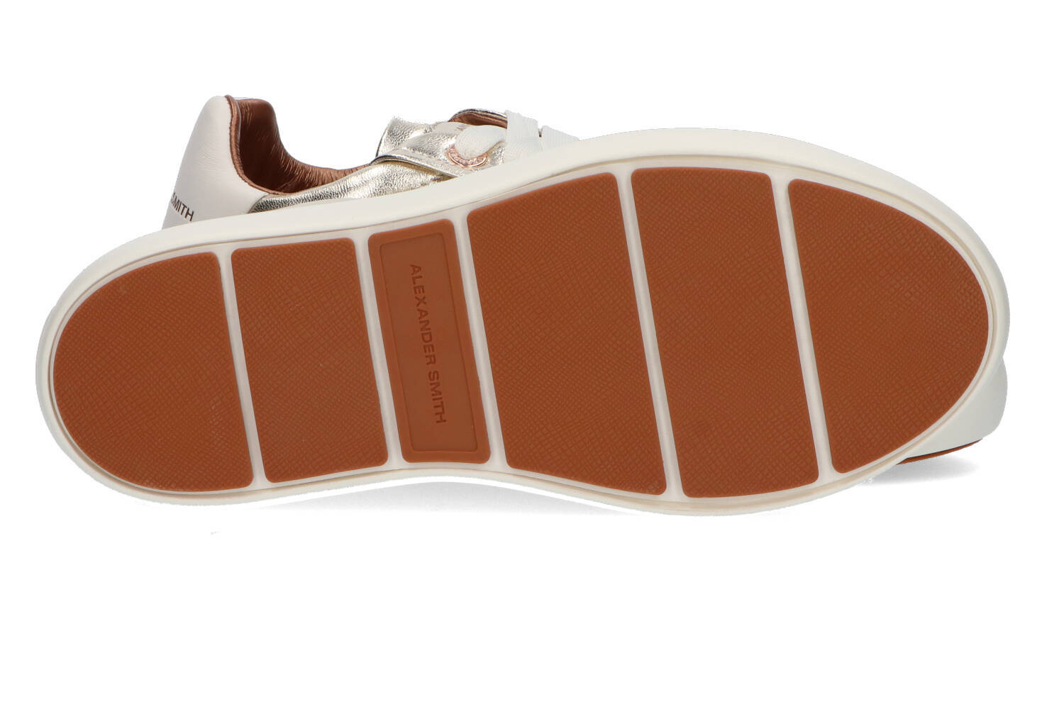 Gold white lage sneakers Alexander Smith