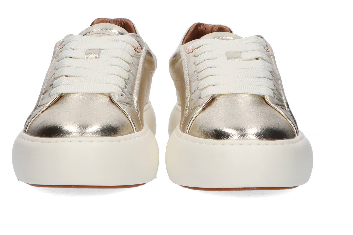 Gold white lage sneakers Alexander Smith